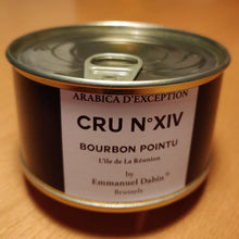 Charger l&#39;image dans la galerie, CRU N°XIV Bourbon Pointu - île de la Réunion - (50gr MOULU Boîte métallique)